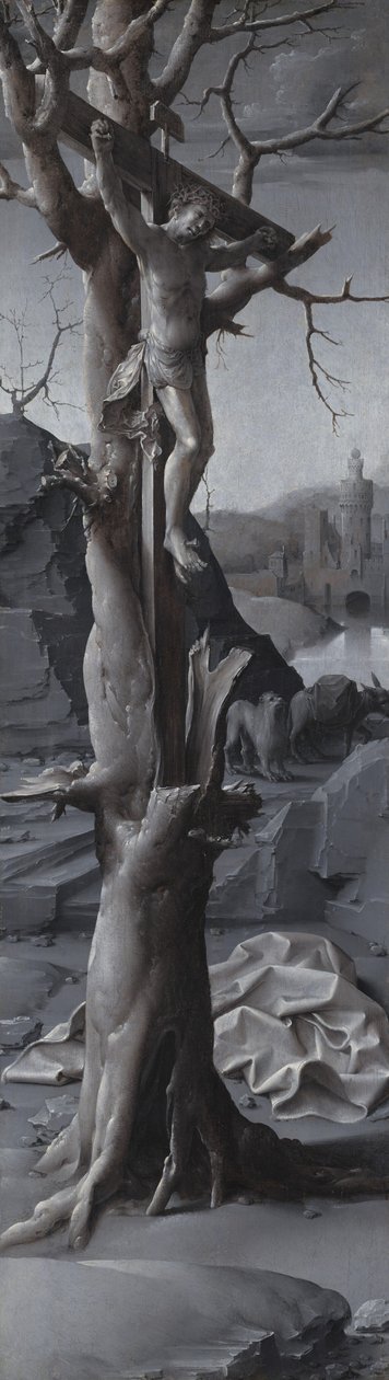 Saint Jerome Penitent [levý panel], c. 15091512. od Jan Gossaert