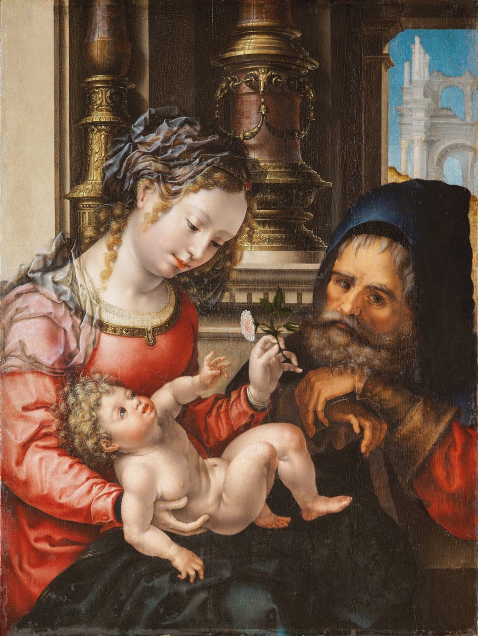 Svatá rodina, c. 1527-1530 od Jan Gossaert