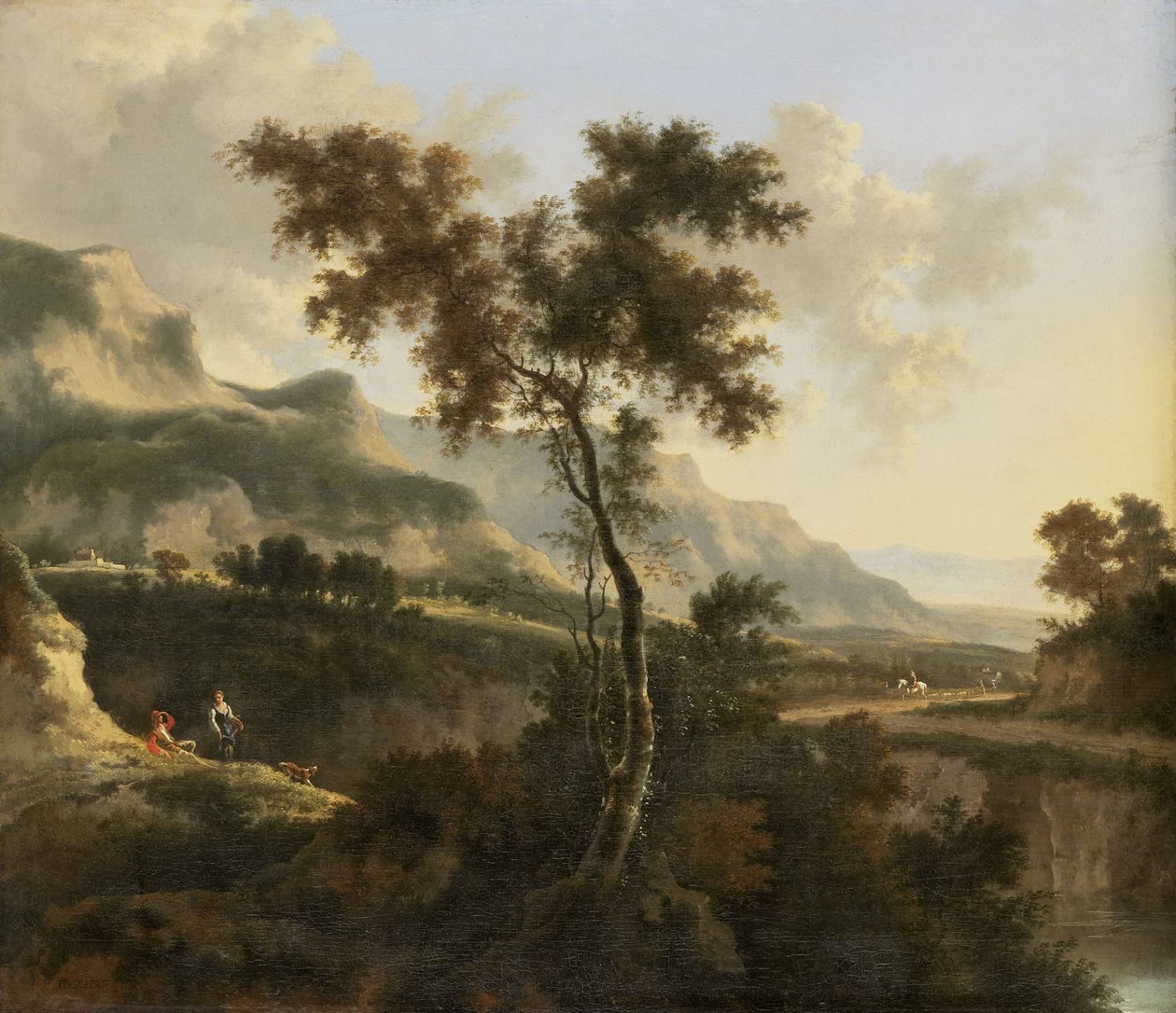 Horská krajina od Jan Hackaert