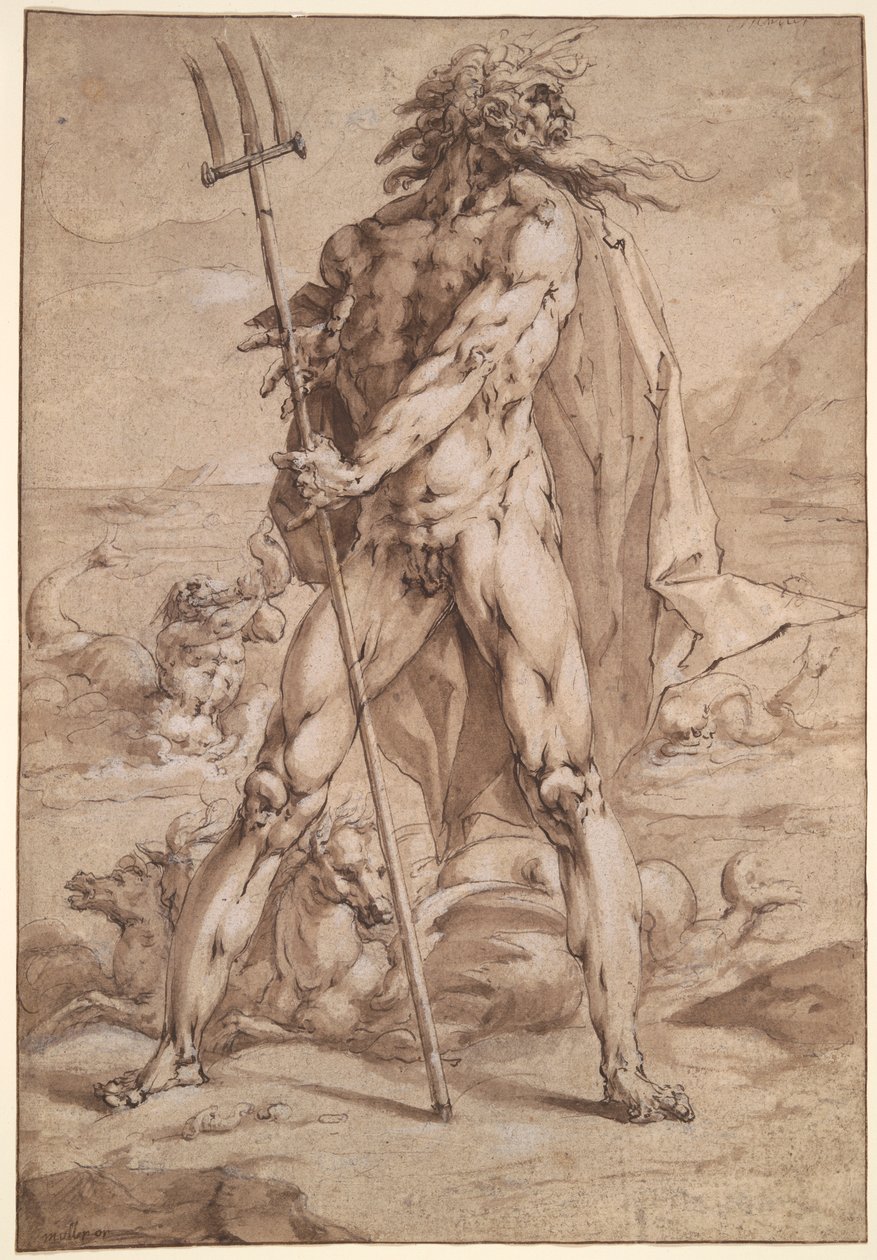 Neptune od Jan Harmensz. Muller