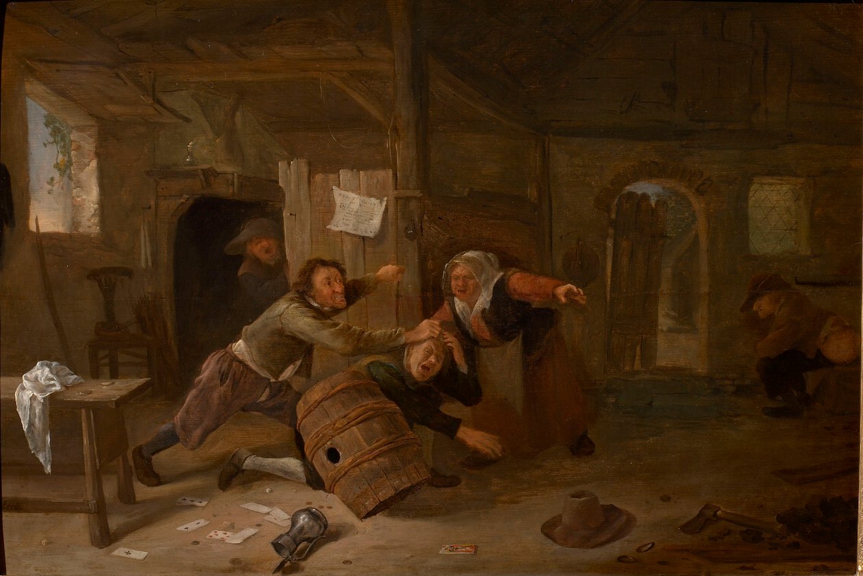 Boj se sedláky, před rokem 1678. od Jan Havicksz Steen