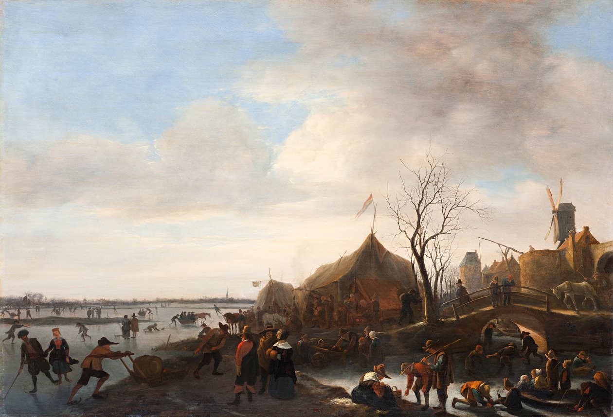 Winter Scene, cca 1650 (olej na panelu) od Jan Havicksz. Steen
