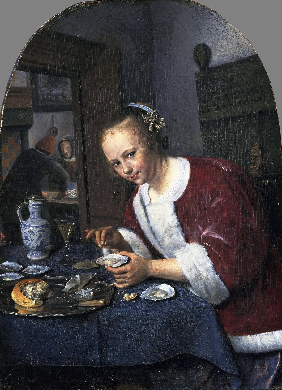 Dívka s ústřicemi od Jan Havickszoon Steen