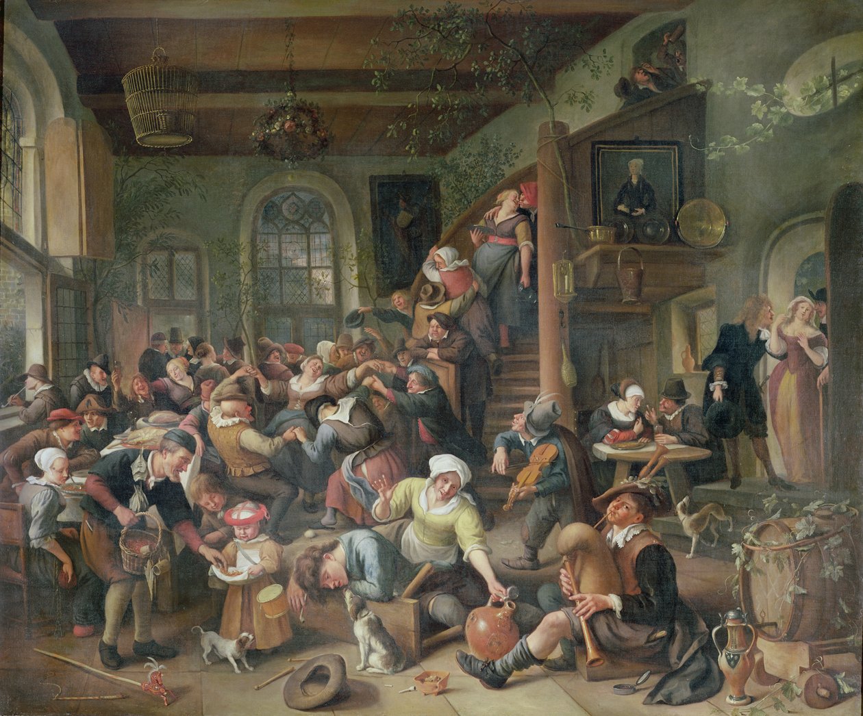 Vaječný tanec od Jan Havickszoon Steen