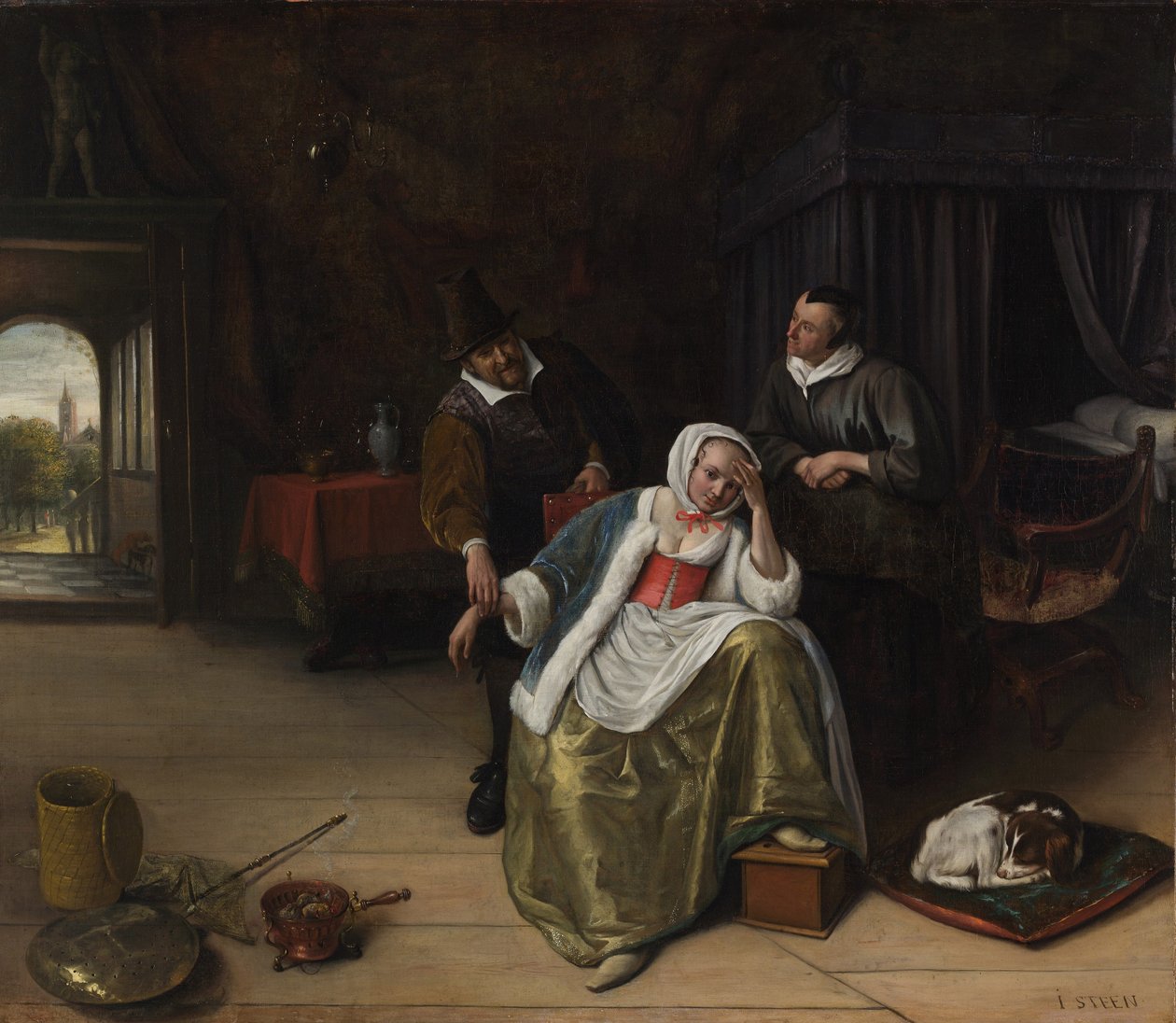 The Lovesick Maiden, c.1660 od Jan Havickszoon Steen