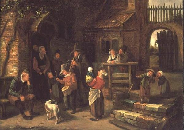 Potulní hudebníci (panel) od Jan Havickszoon Steen