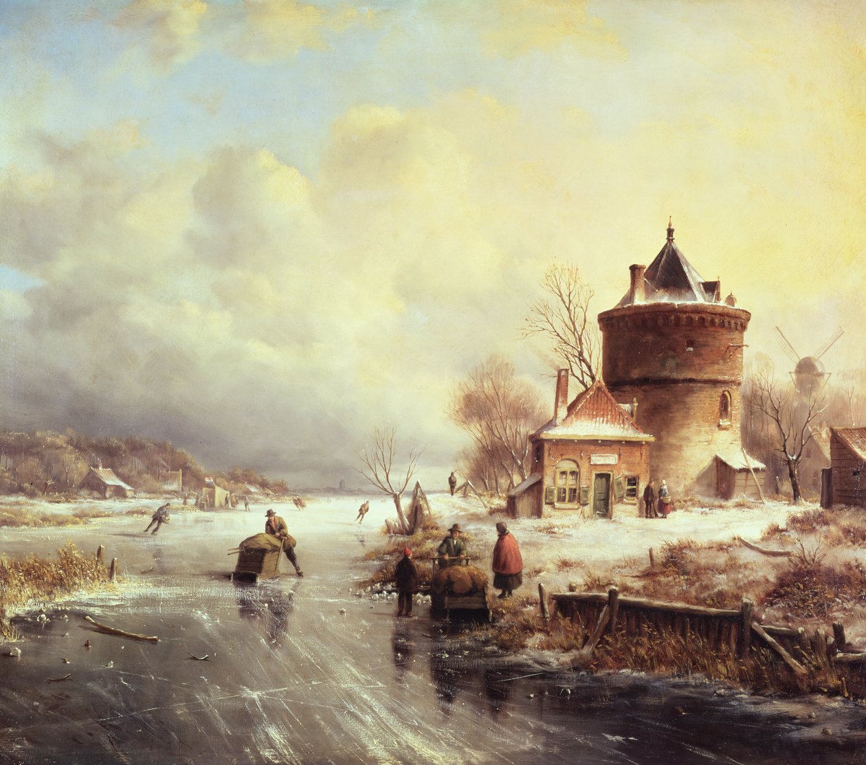 Zamrzlá řeka od Jan Jacob Spohler