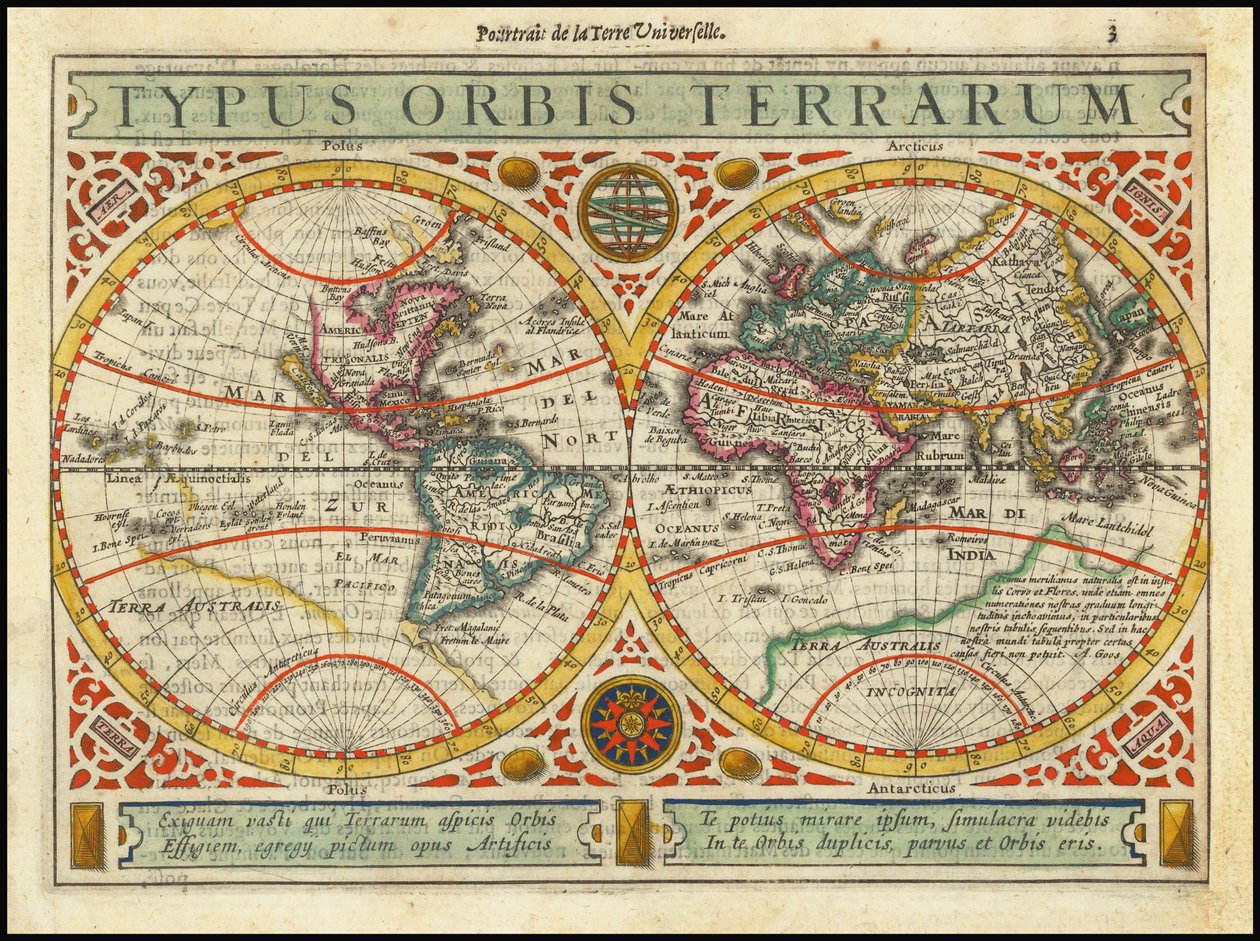1628 Typus Orbis Terrarum od Jan Janssonius