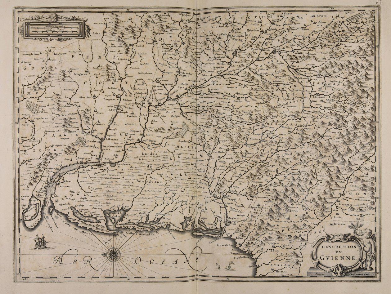 Popis du Guienne od Jan Janssonius