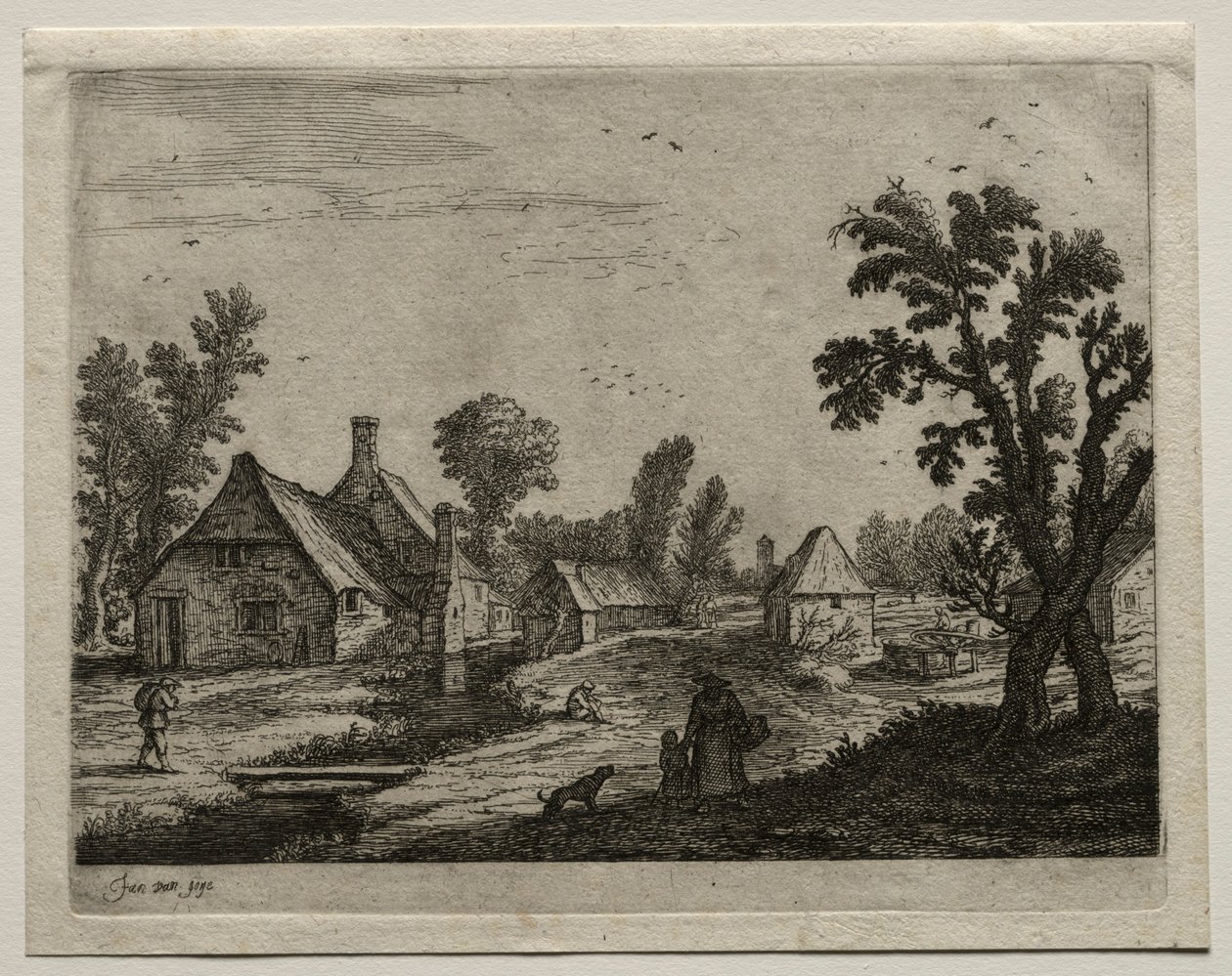 Prkno nad potokem. od Jan Josephsz van Goyen
