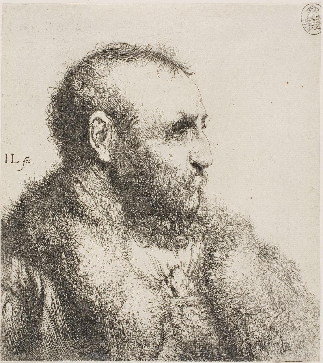 Busta starého muže od Jan Lievens