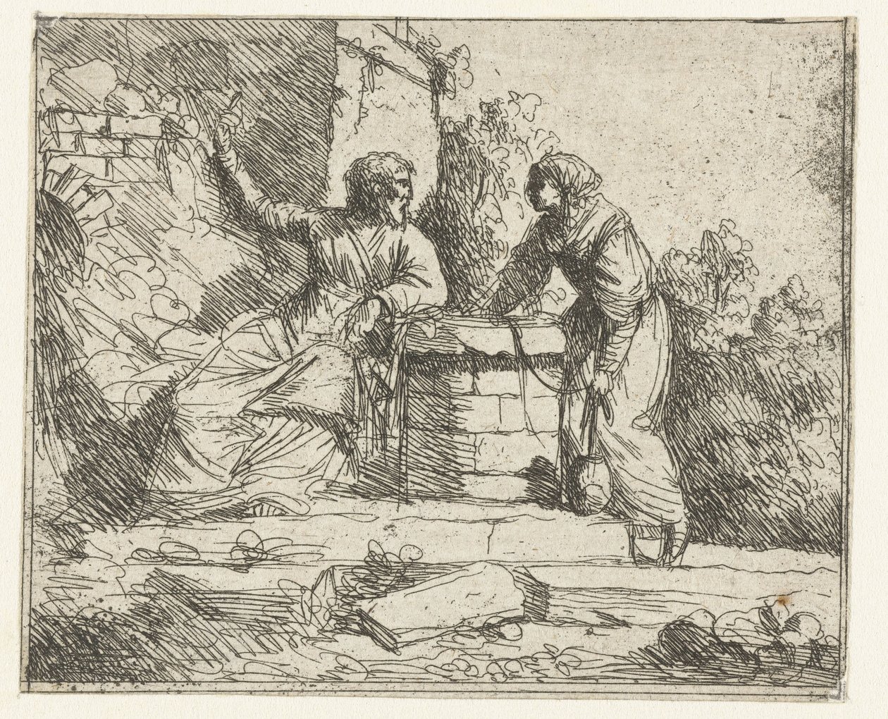 Kristus a Samaritánka od Jan Lievens