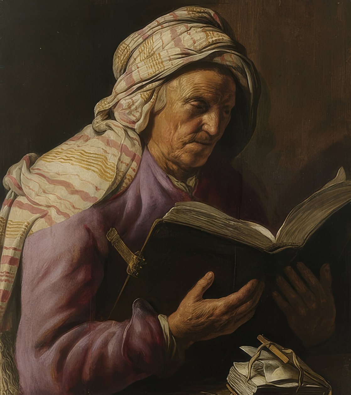 Čtení stará žena. 1626-33 od Jan Lievens