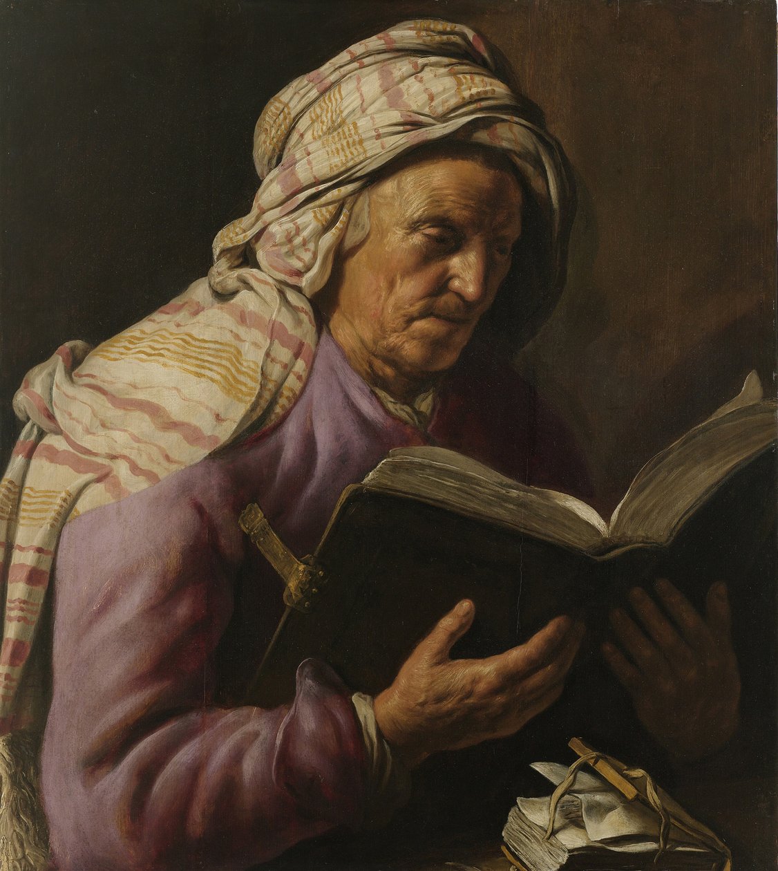 Stará žena čtení, 1626-1633 od Jan Lievens