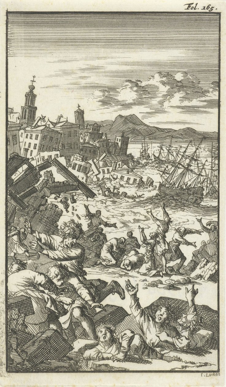 Zemětřesení od Jan Luyken
