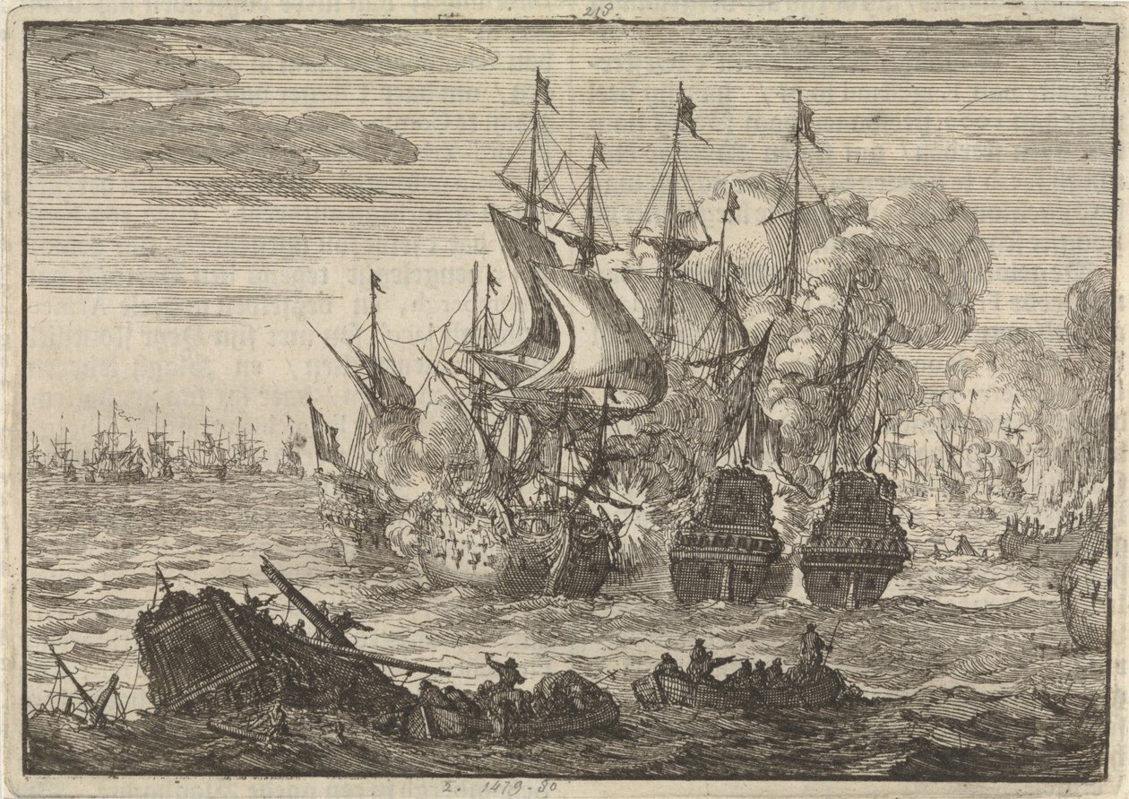 Bitva u Beachy Head, 1690 od Jan Luyken