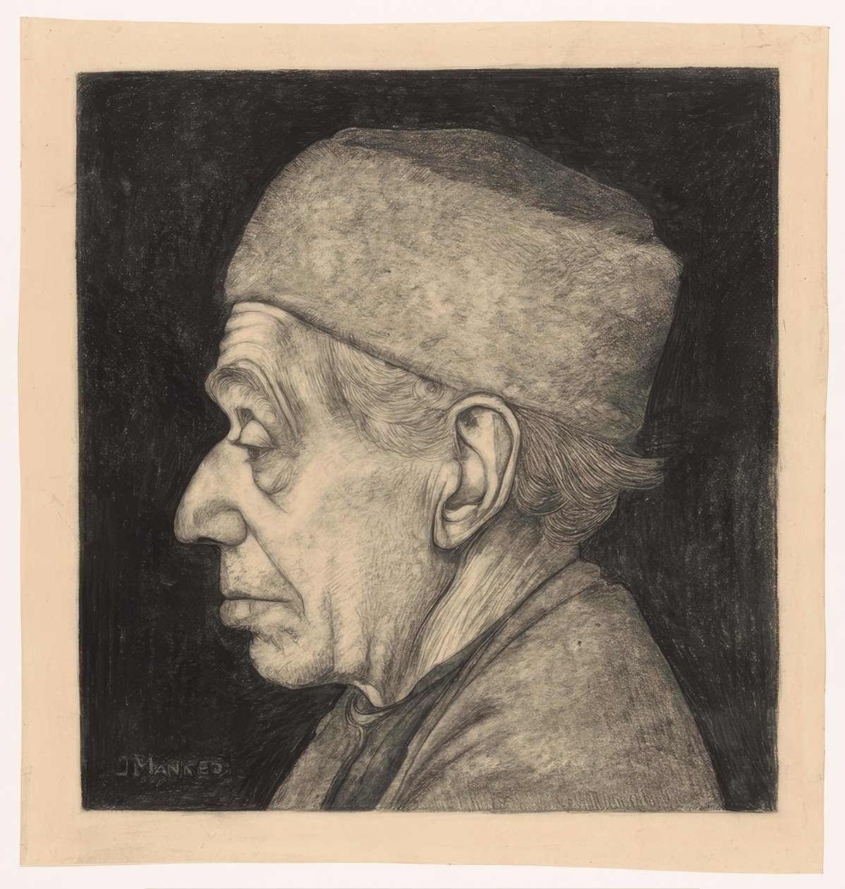 Douwe, z profilu vlevo od Jan Mankes