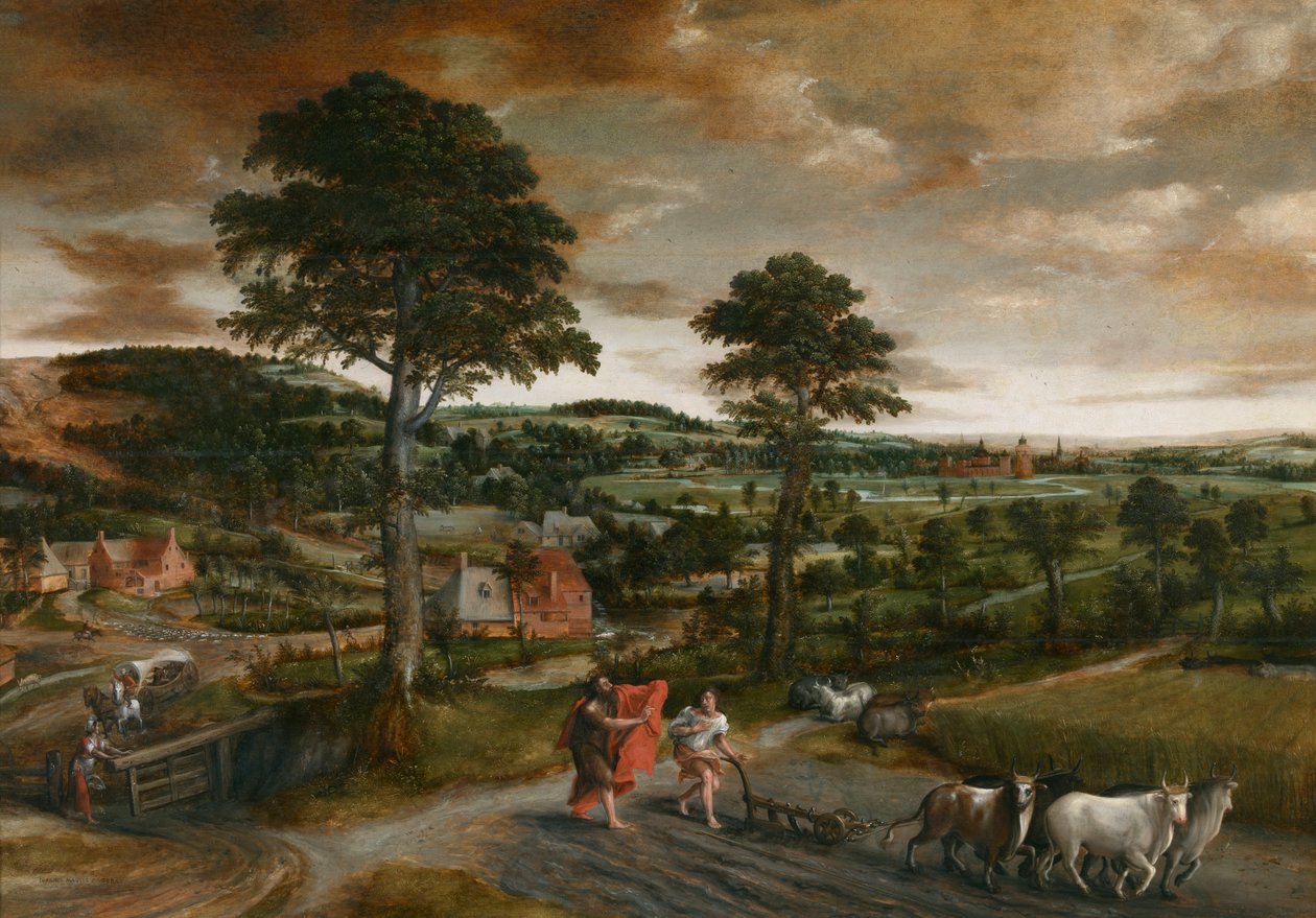 Povolání Elizea od Jan Massys or Metsys