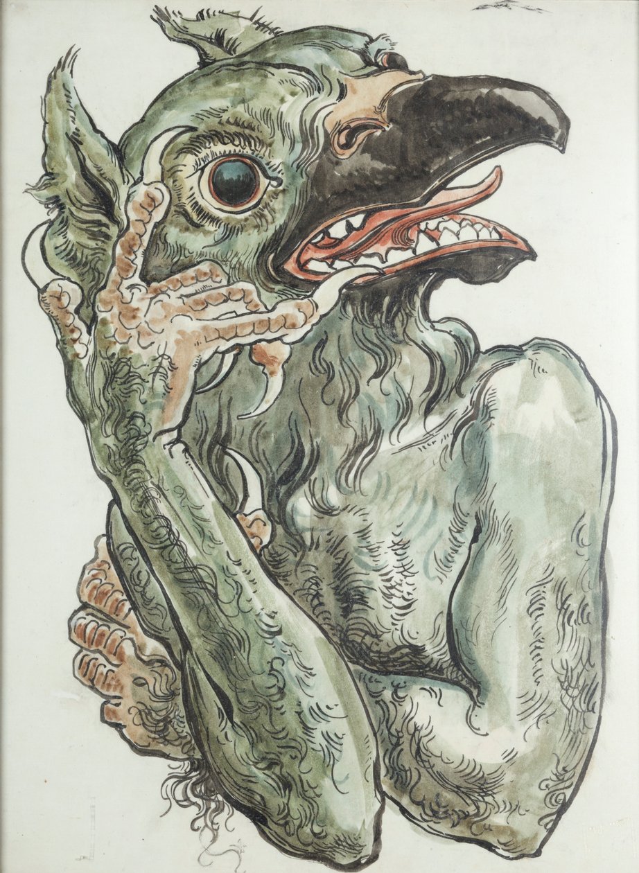 Ďábel s hlavou ptáka od Jan Matejko