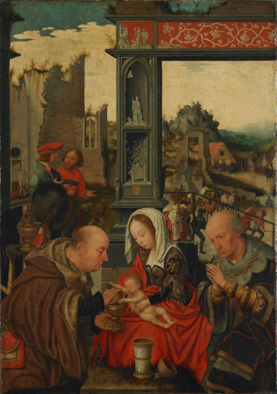 Klanění králů, 1525 od Jan Mostaert