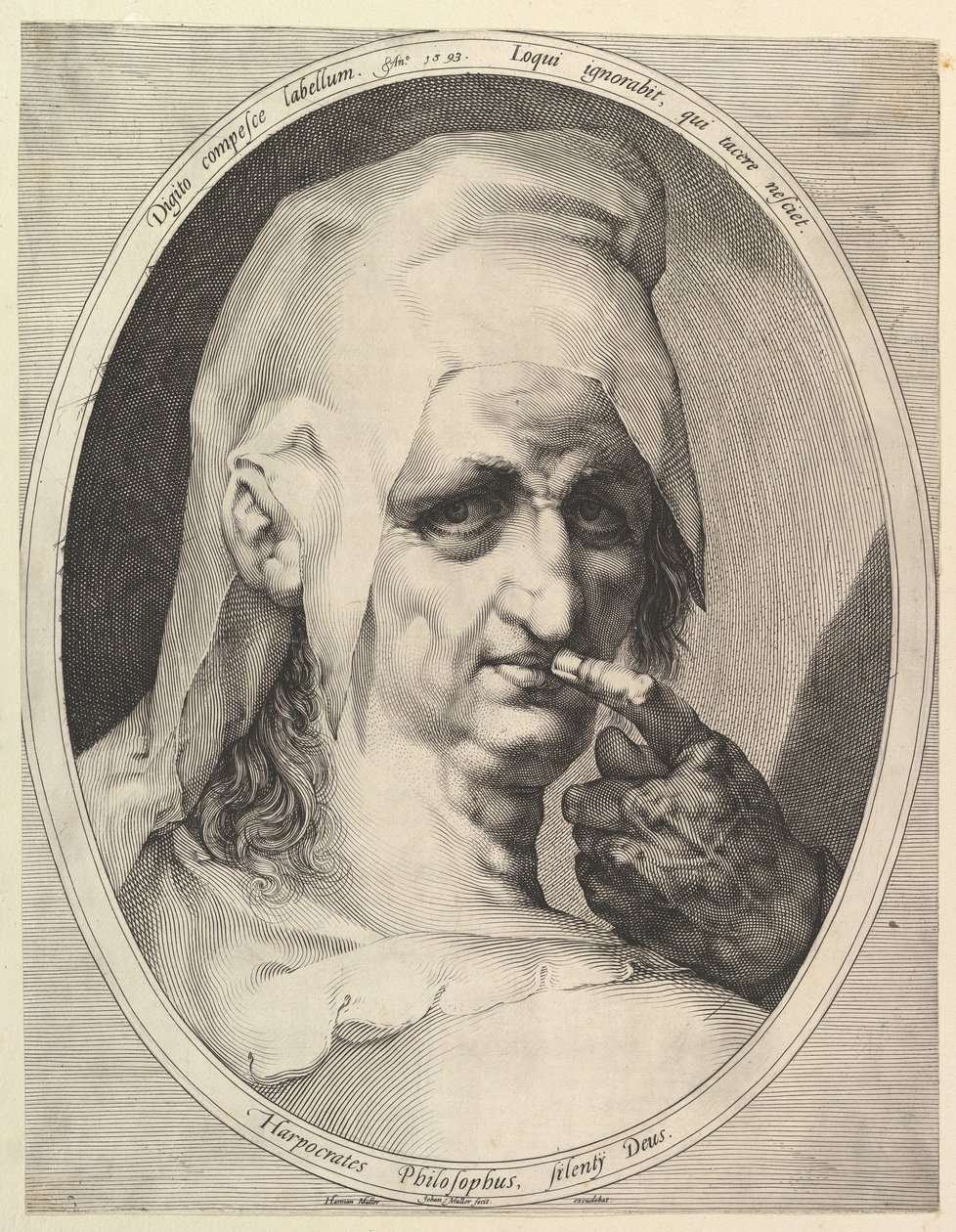 Harpocrates, filozof, ca. 1611. od Jan Muller