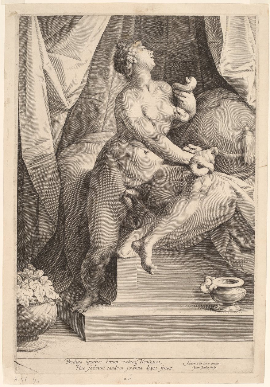 Kleopatra od Jan Muller, after Adriaen de Vries