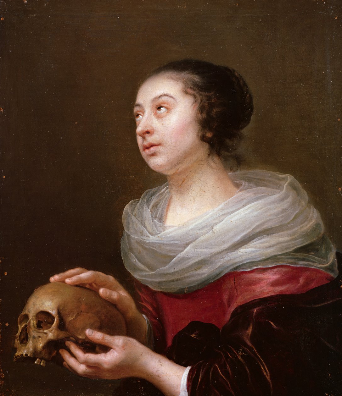 Mladá žena držící lebku, 1640s od Jan Olis