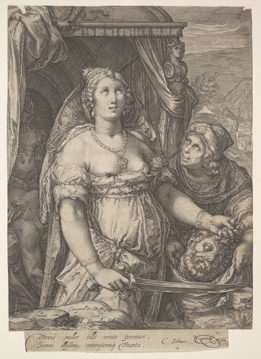 Judith a hlava Holofernes, 15751607. od Jan Saenredam