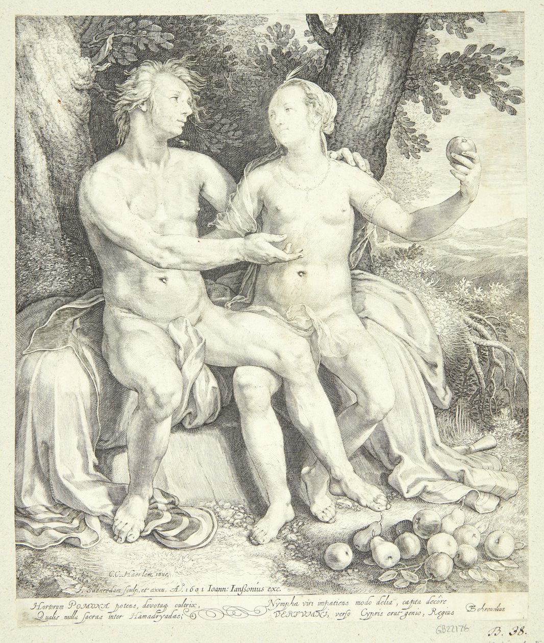 Vertumnus a Pomona od Jan Saenredam