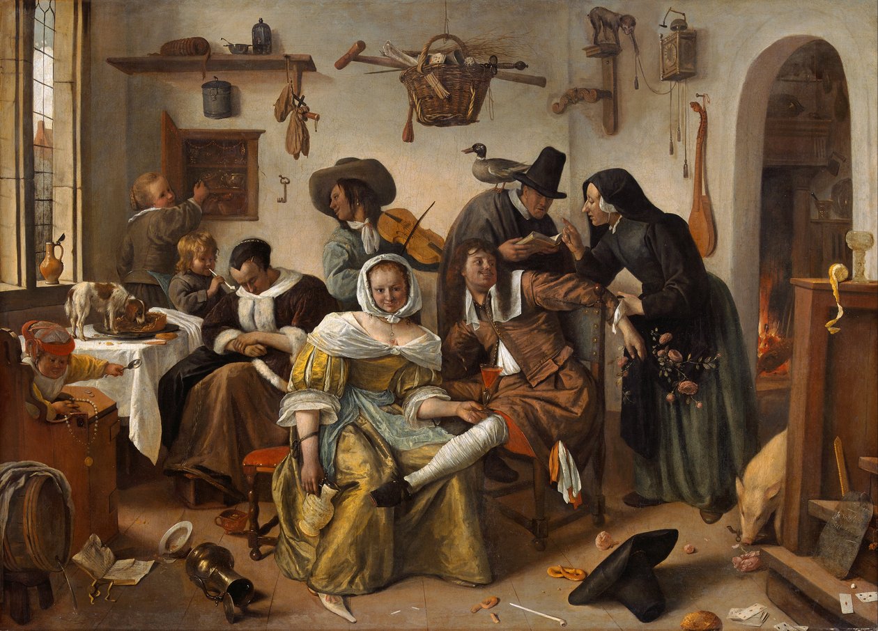 Pozor na luxus ("In Weelde Siet Toe") od Jan Steen