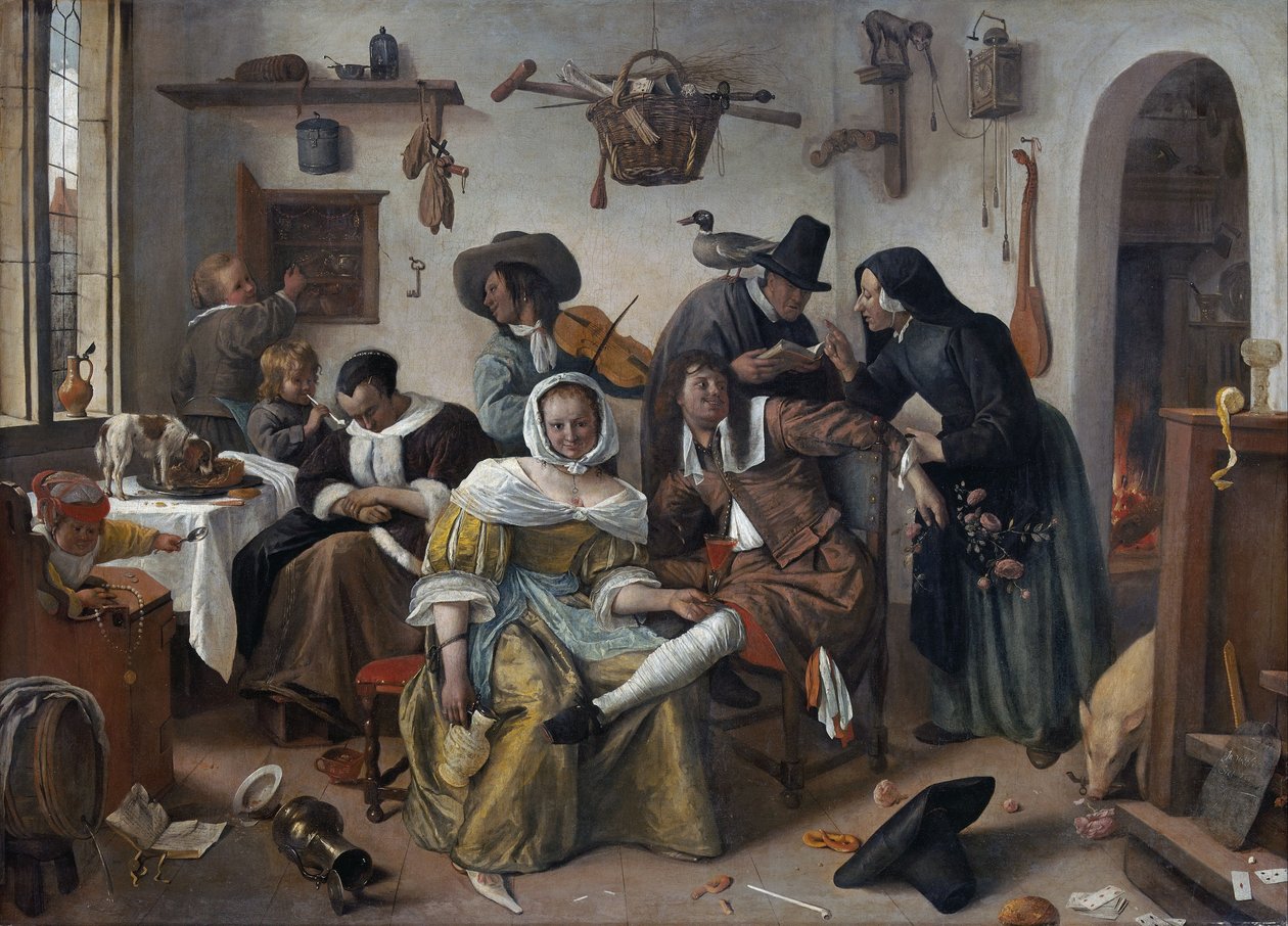 Pozor na luxus ("In Weelde Siet Toe") od Jan Steen