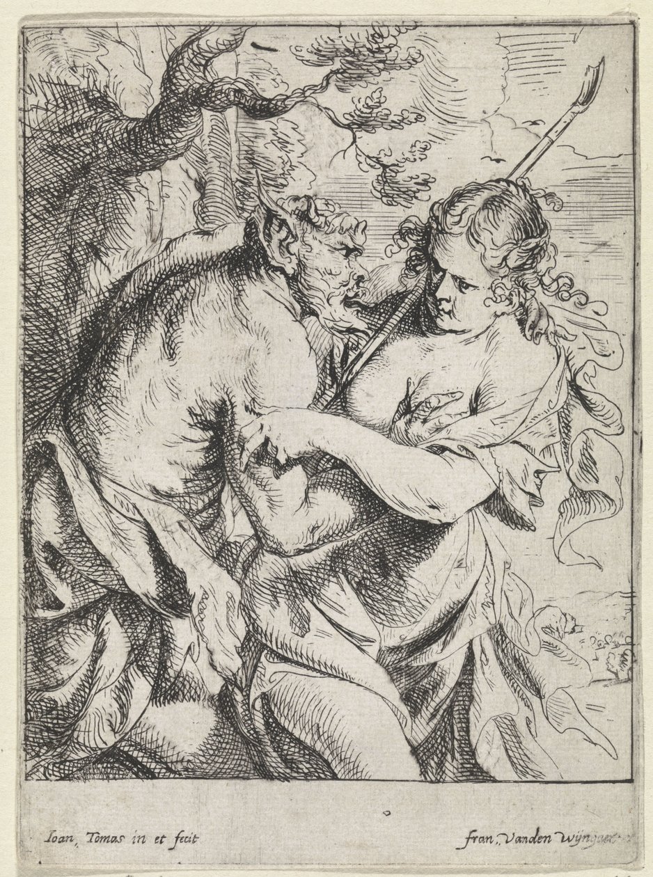 Satyr a pastýřka od Jan Thomas