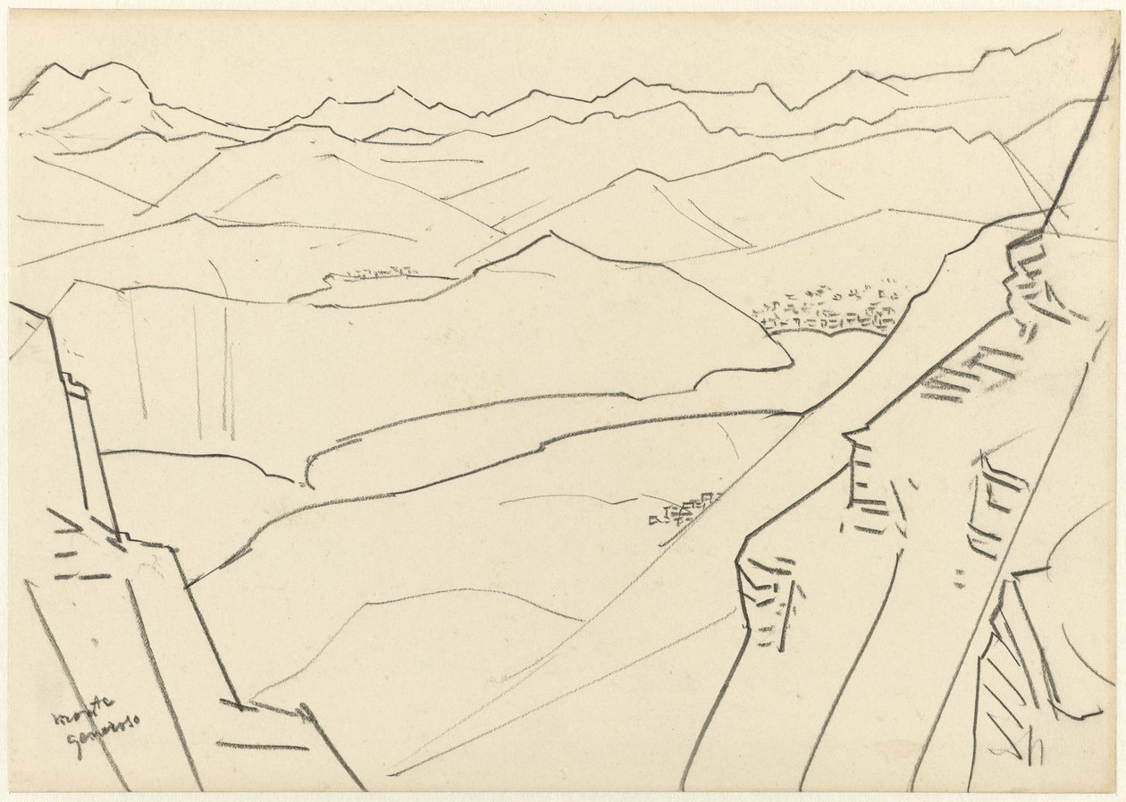 Náčrt horské krajiny Monte Generoso od Jan Toorop