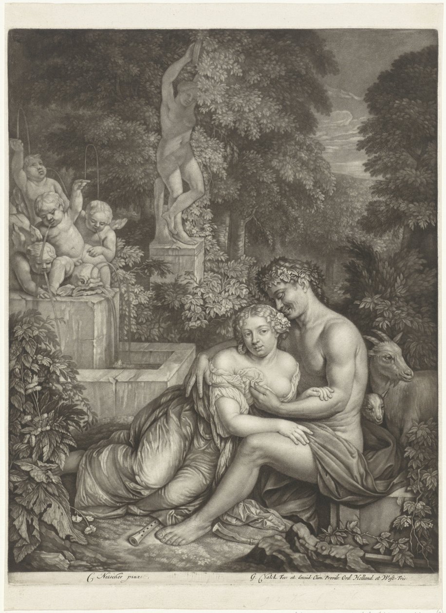 Vertumnus en Pomona od Jan Verkolje (I)