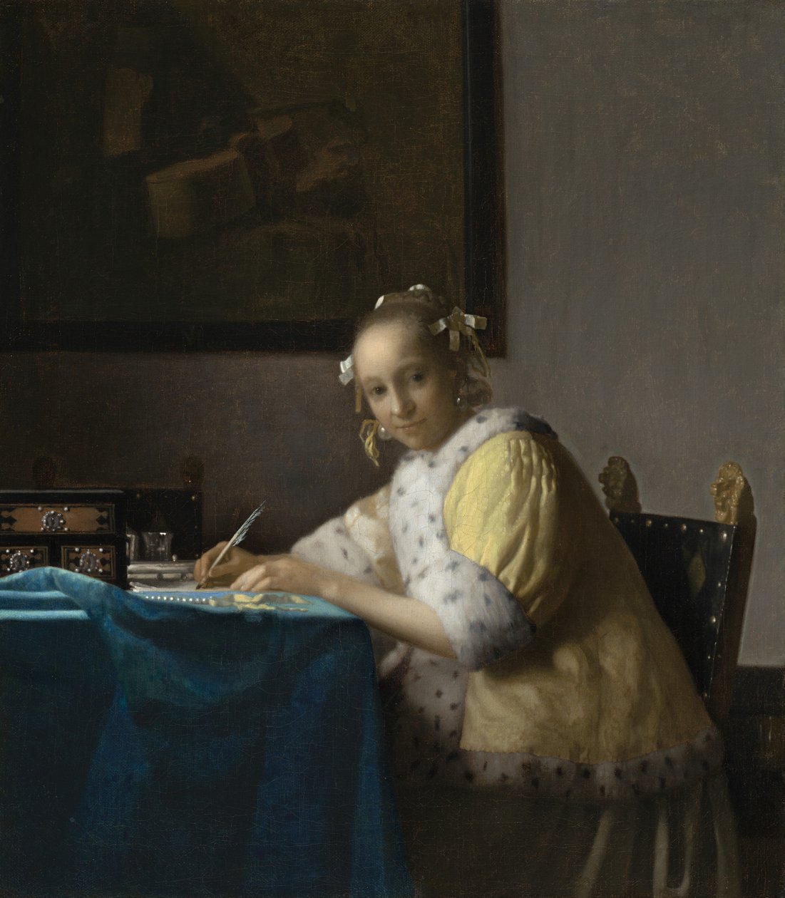Dáma psaní, c. 1665. od Johannes Vermeer