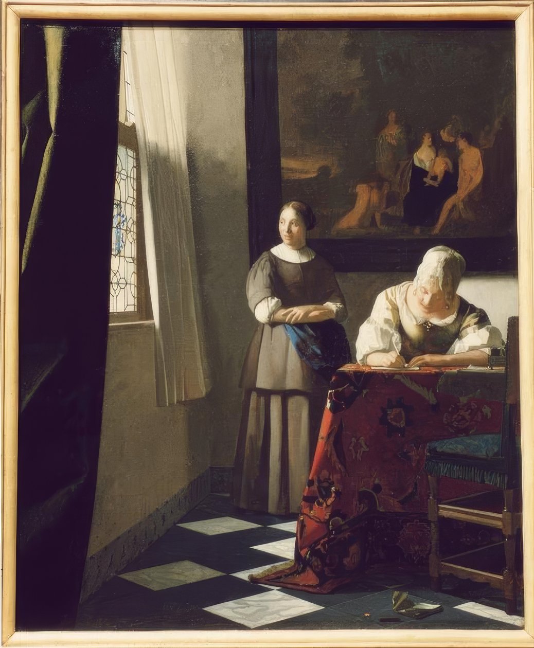 Pisatel dopisů a pokojská od Jan Vermeer van Delft
