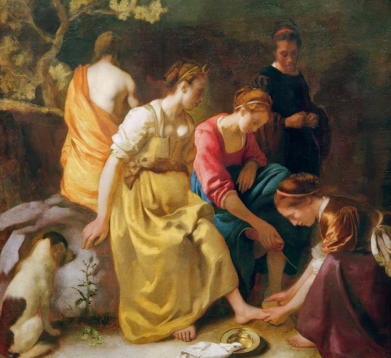 Diana se svými společníky od Jan Vermeer van Delft