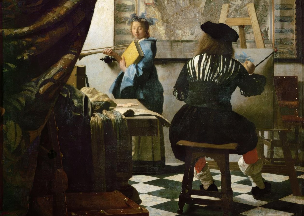Umění malby od Jan Vermeer van Delft