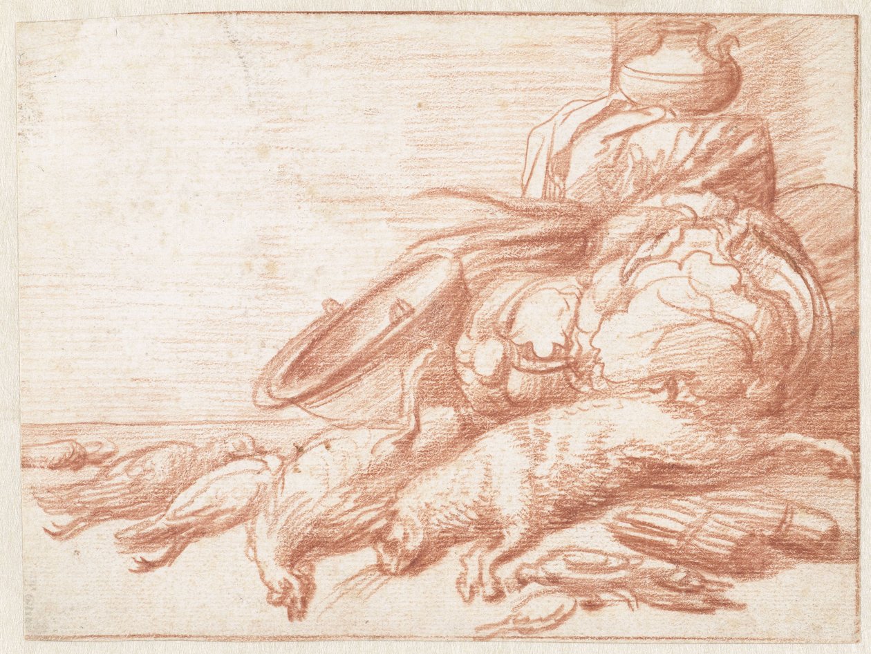 Zátiší se zajícem a drůbeží od Jan Weenix (possibly)