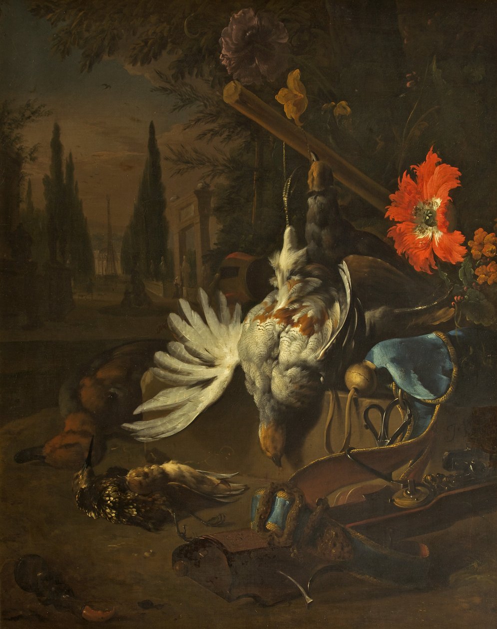 Zátiší, pravděpodobně 1691 (olej na plátně) od Jan Baptist Weenix