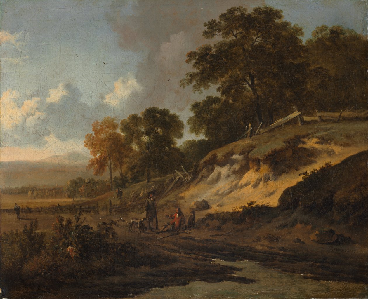 Krajina s lovci, c. 1660-1680. od Jan Wijnants
