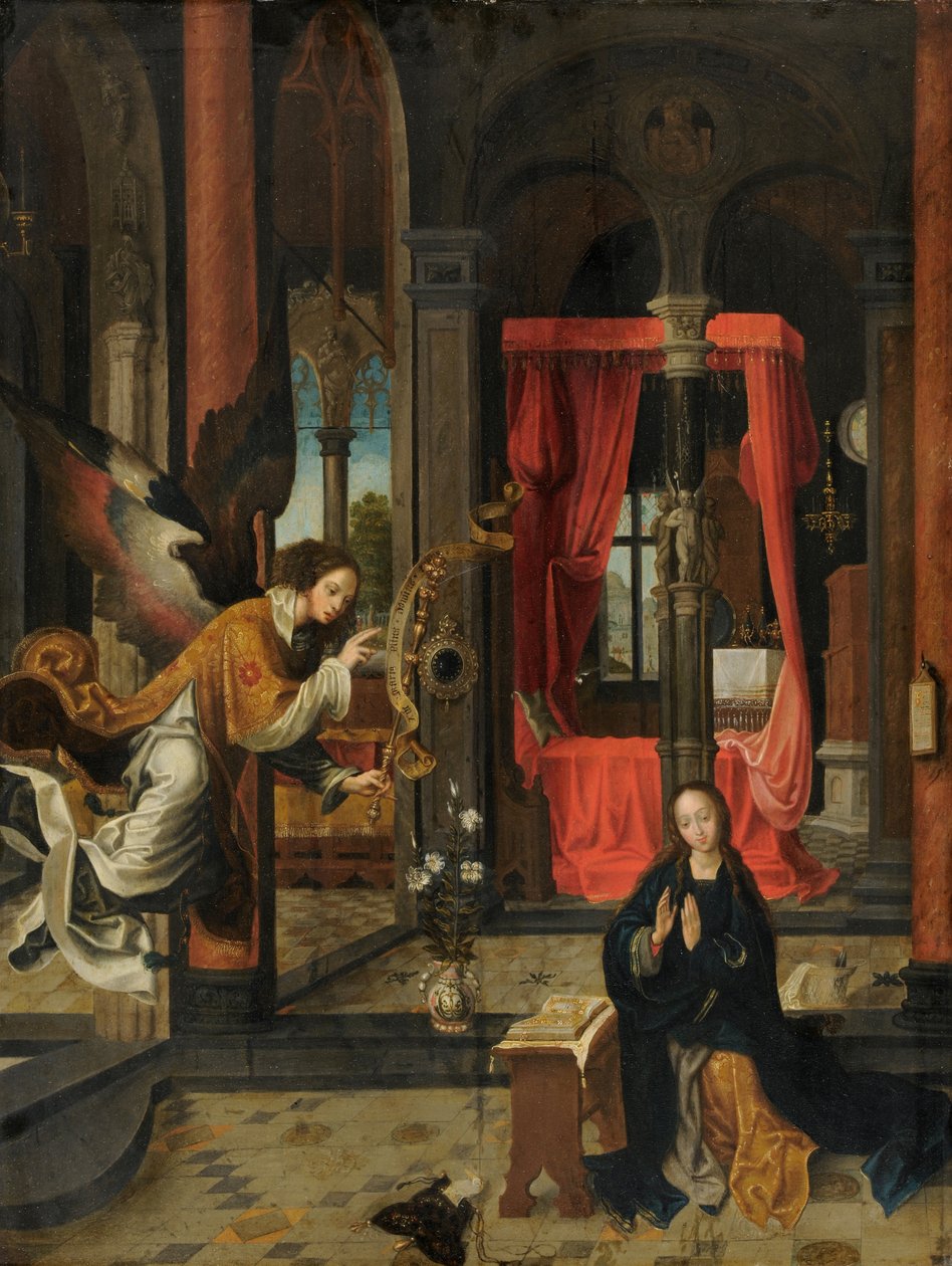 Zvěstování, 1520-30 od Jan de Beer