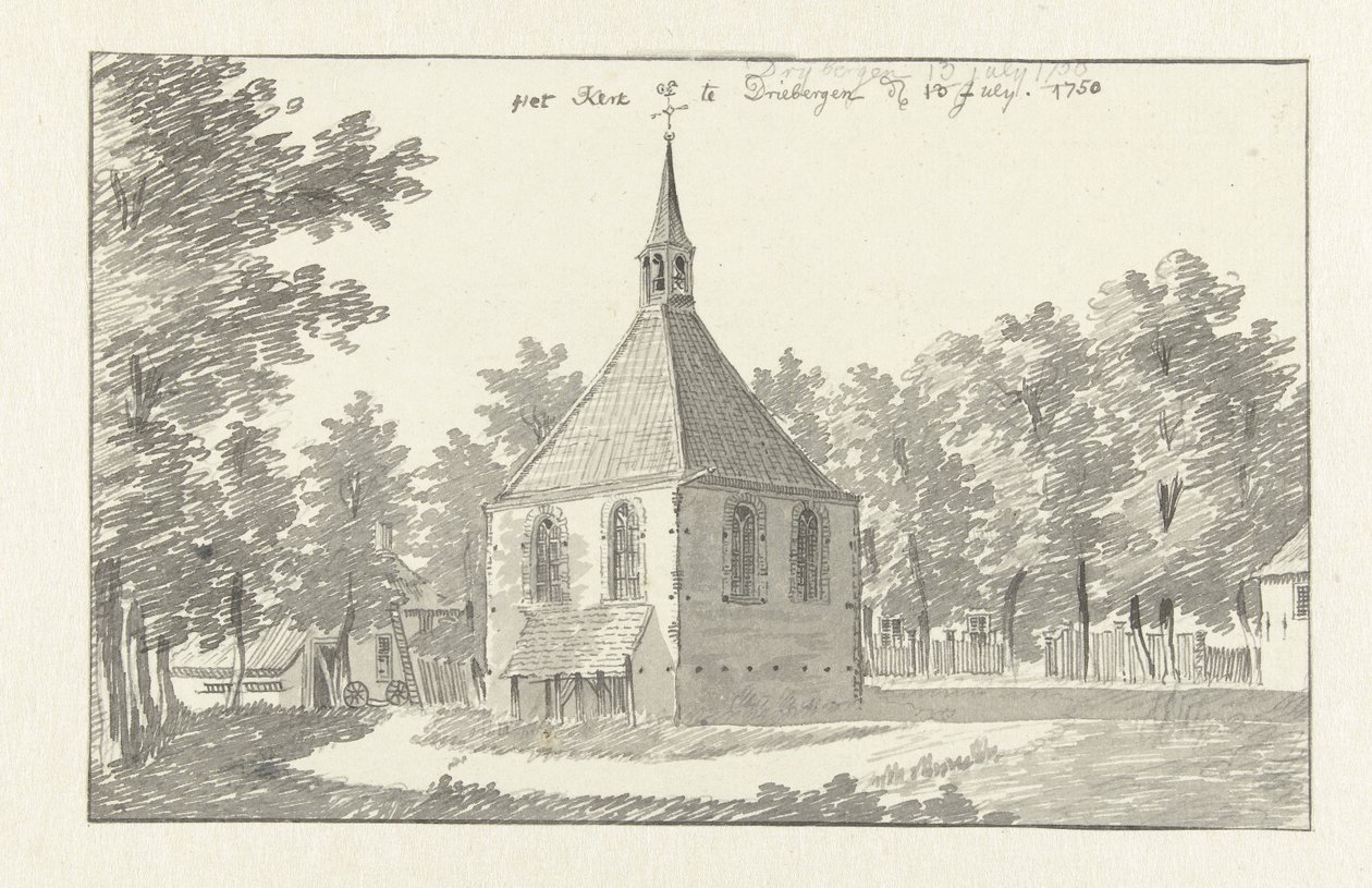 Pohled na kostel v Driebergen od Jan de Beijer