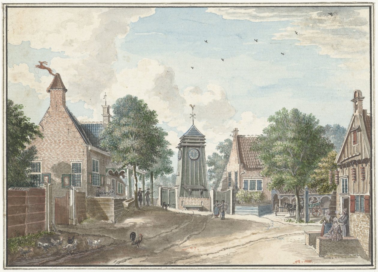Pohled na Klokhuis v Overveen od Jan de Beijer