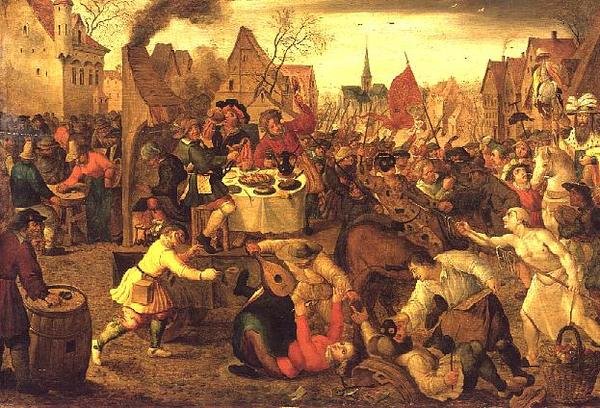 Vesnice Kermesse od Jan the Elder Brueghel