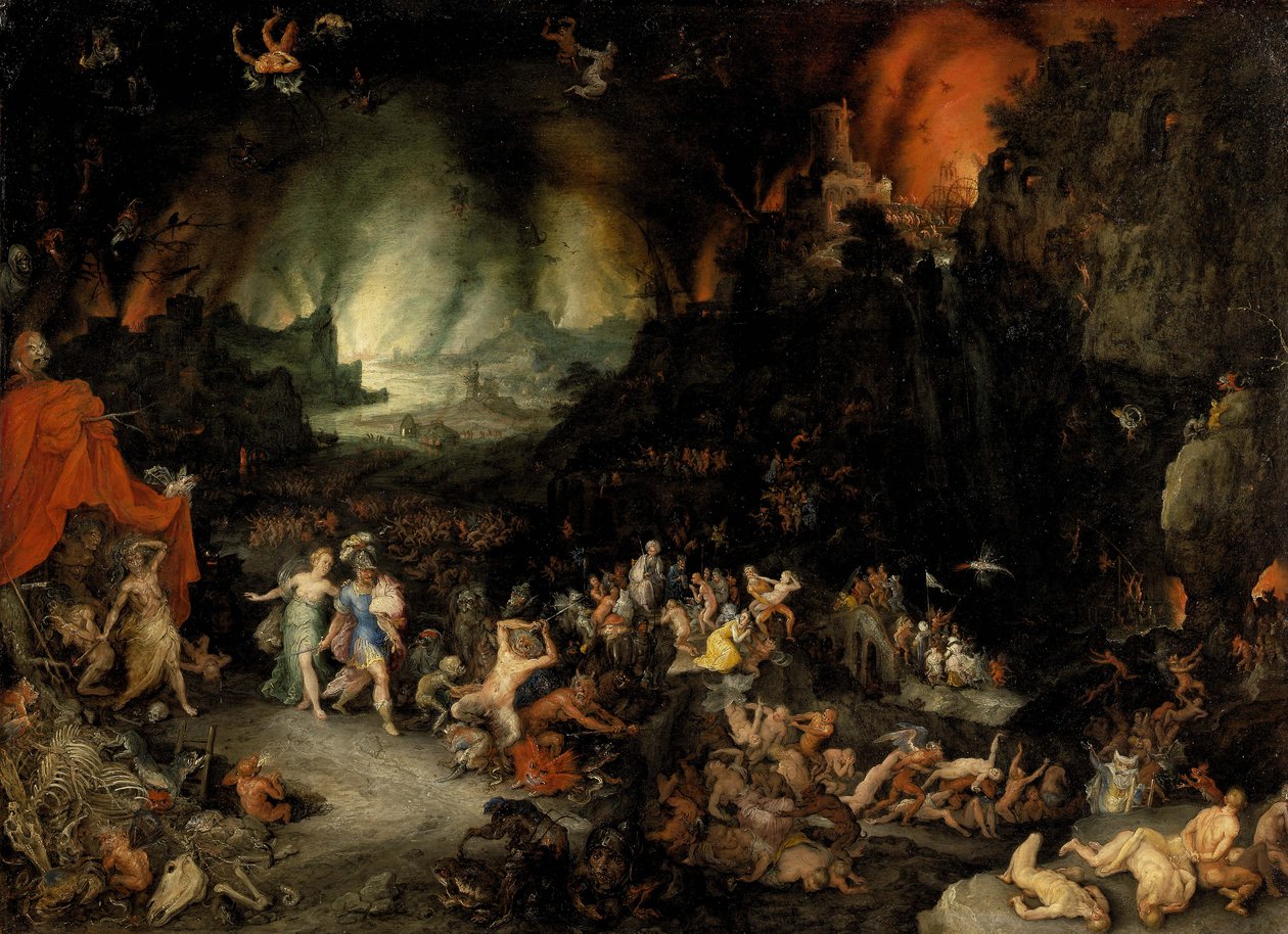 Aeneas v podsvětí od Jan the Elder Brueghel