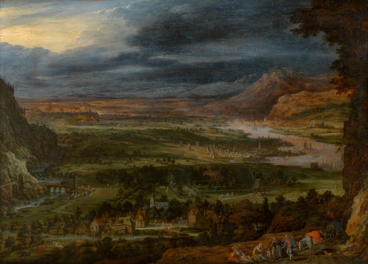 Krajina (olej) od Jan the Elder Brueghel