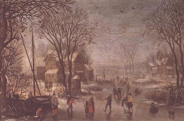 Zimní scéna od Jan the Elder Brueghel