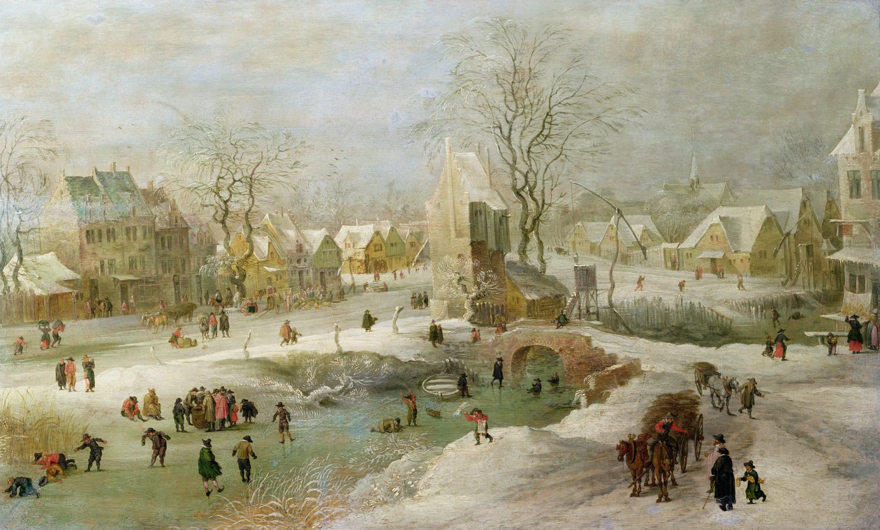 Zimní scéna v Holandsku od Jan the Elder Brueghel