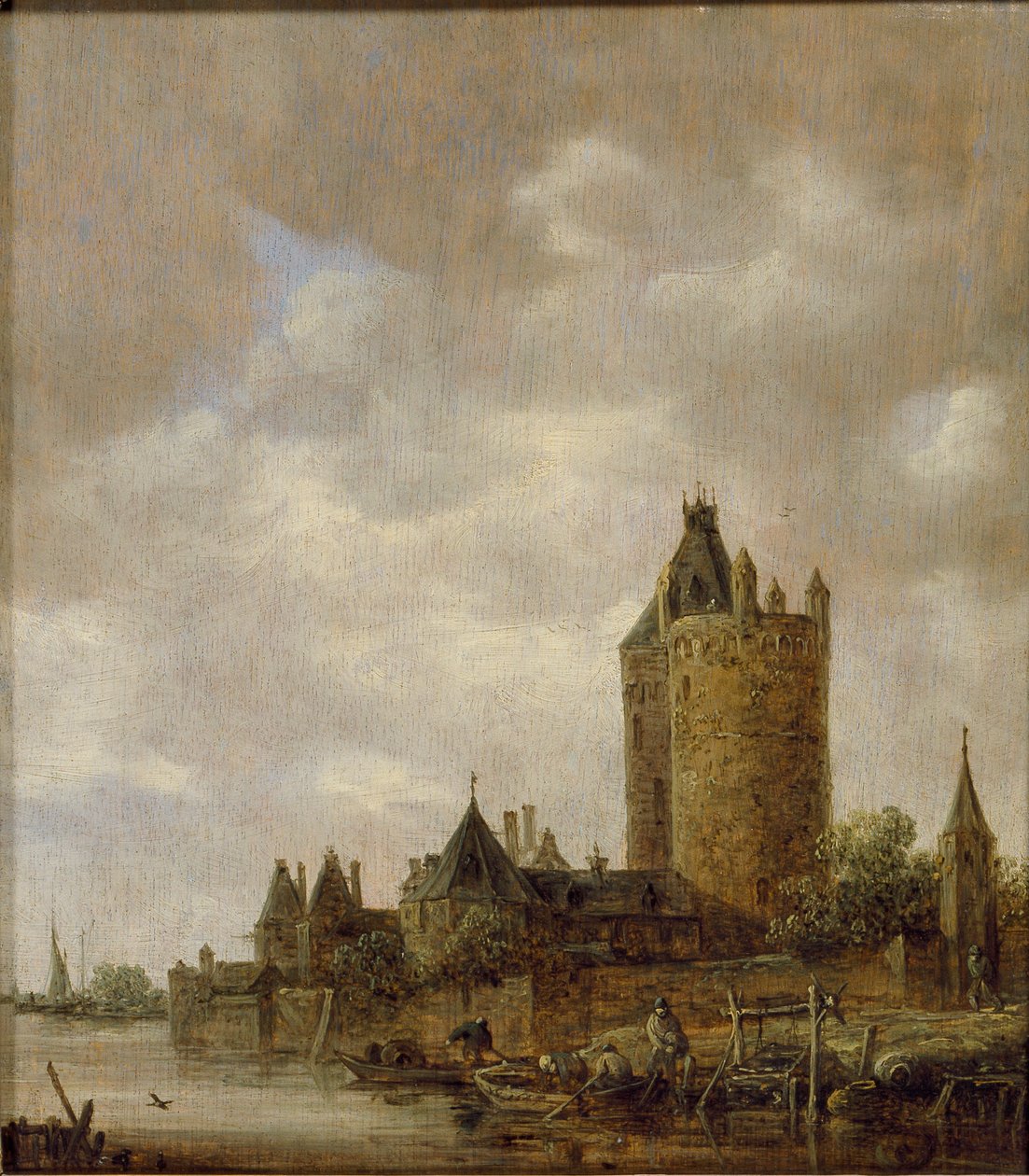 Hrad u řeky, 1647 od Jan van Goyen